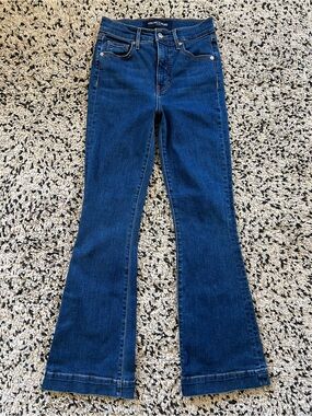 Veronica Beard Jeans Carson Ankle Flare High Rise Bright Blue Women’s Size 25